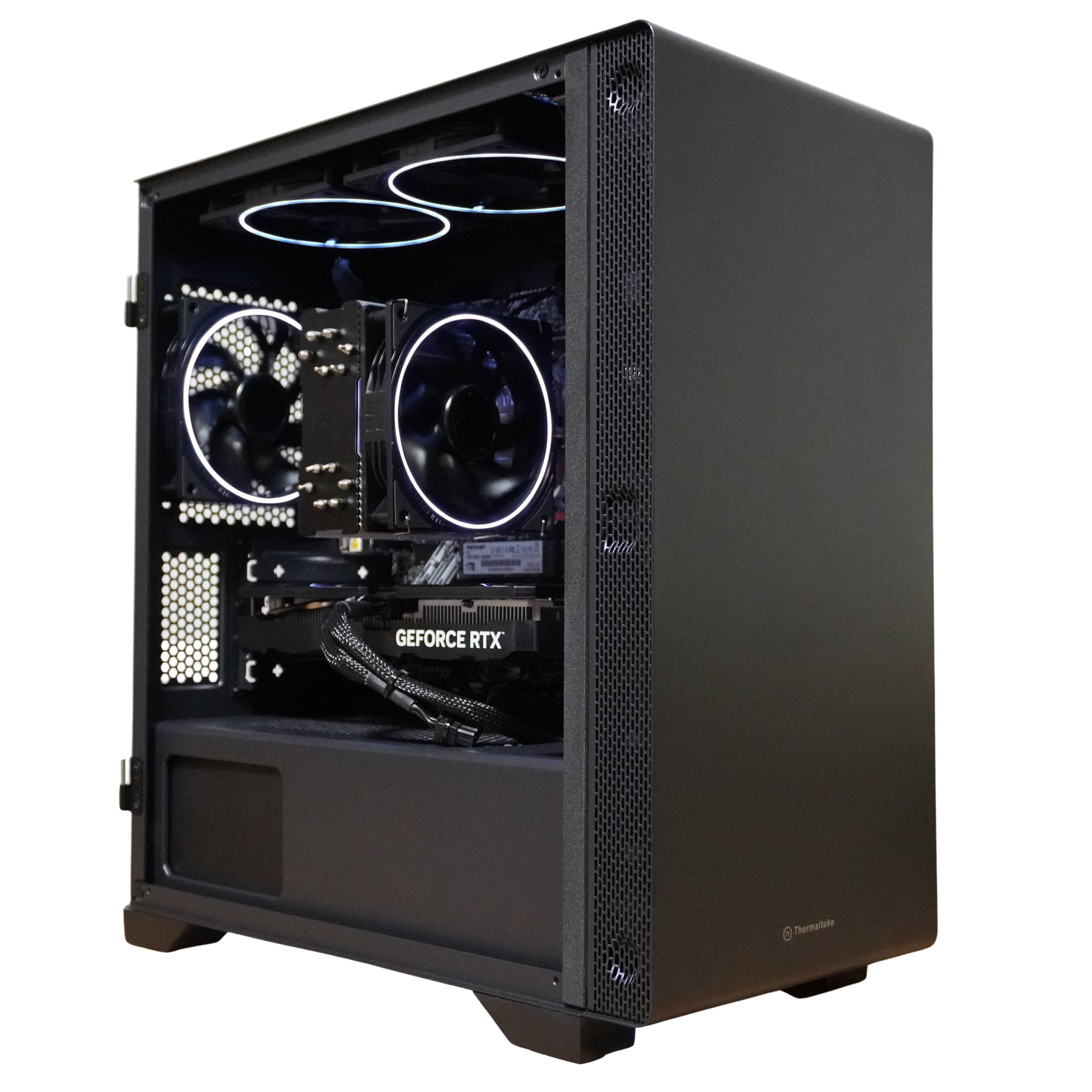 【新品】Ryzen7 9800X3D RTX5070 高性能ゲーミングPC 黒 Ryzen7 9800X3D / RTX 5070 / 32GB / 1TB / 750W Bronze / BW – 極東電子